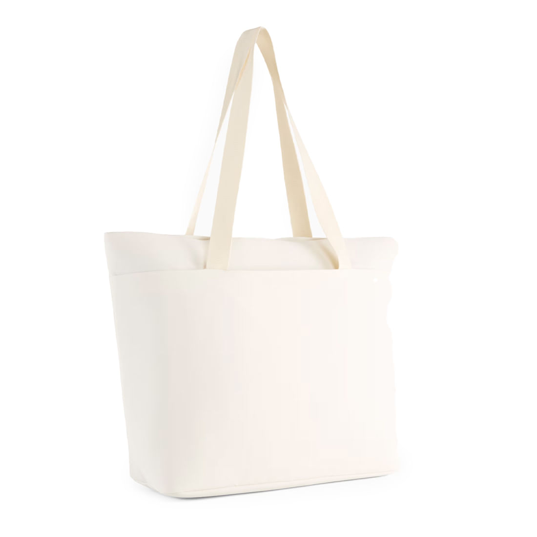 Bolsa Puma Alpine Snow branca vista frontal com duas alças superiores e alça lateral